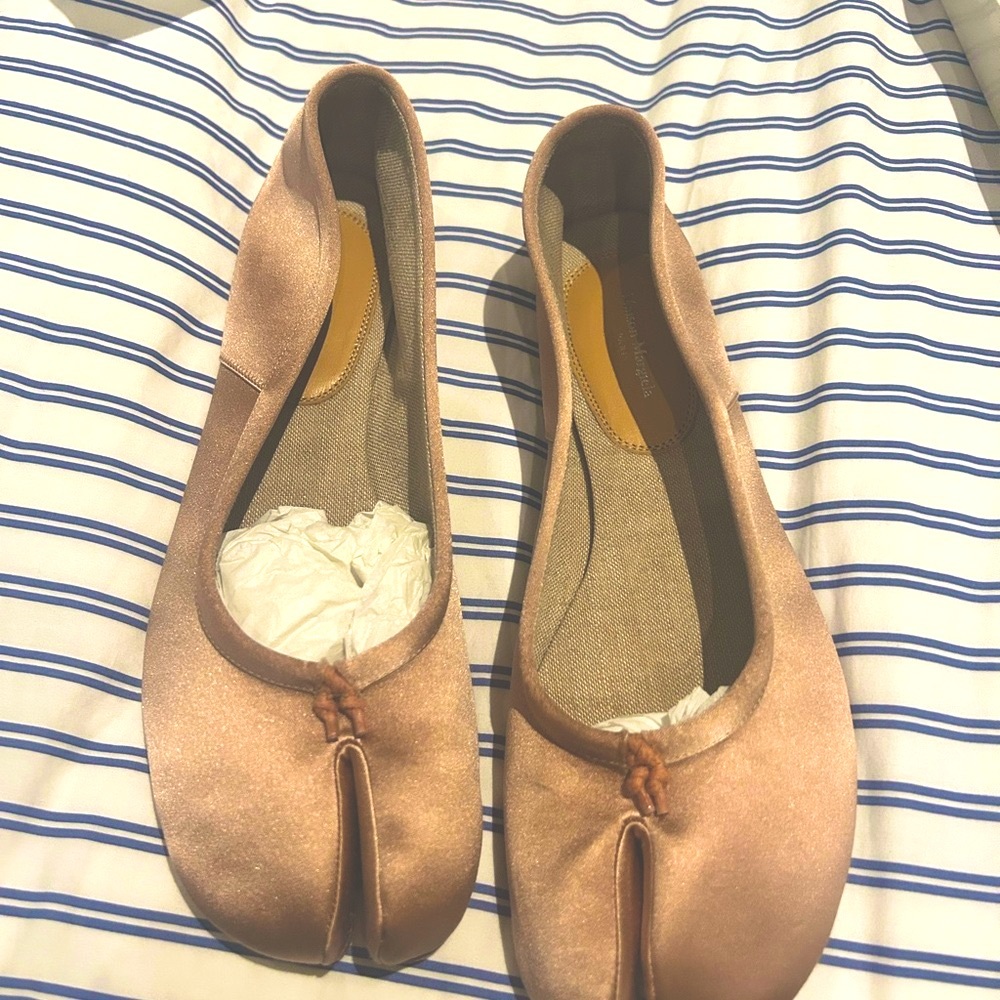 Maison Margiela Rose Satin Ballet Flats